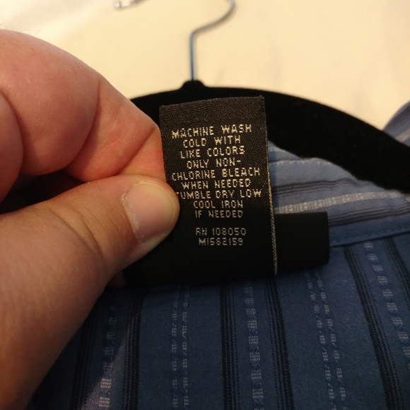 Lane Bryant Blue Pinstripe Button Down 18/20 - Picture 5 of 8